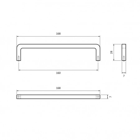 ruchka-pura-0487160z23-matovij-nikel-160-mm-l-168-mm-viefe-24397-5706